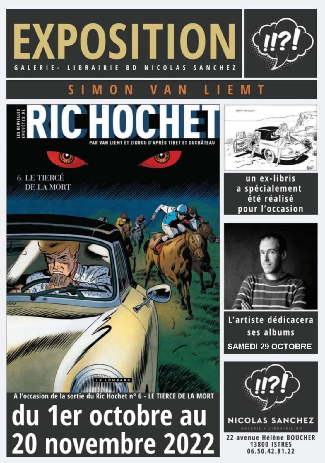 Exposition : originaux de Simon Van Liemt (Les Nouvelles Enquêtes de Ric Hochet)