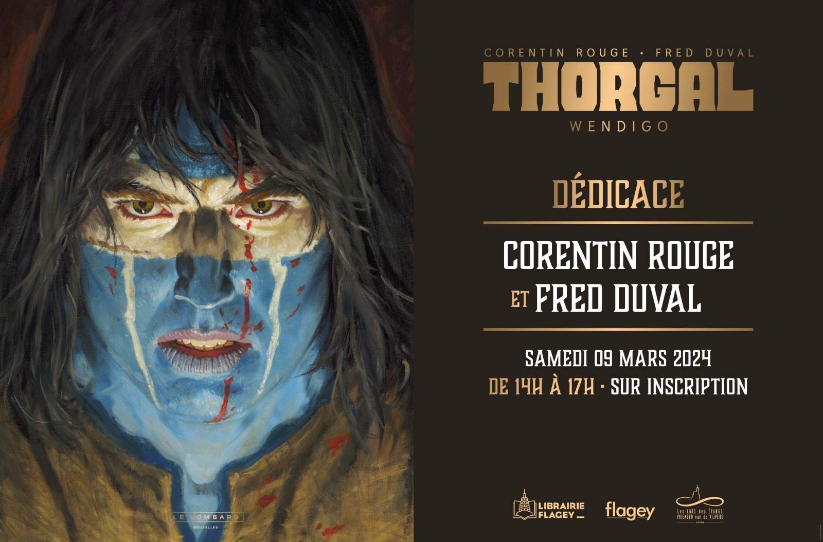 Dédicace : Corentin rouge et Fred Duval (Thorgal Saga Wendigo)