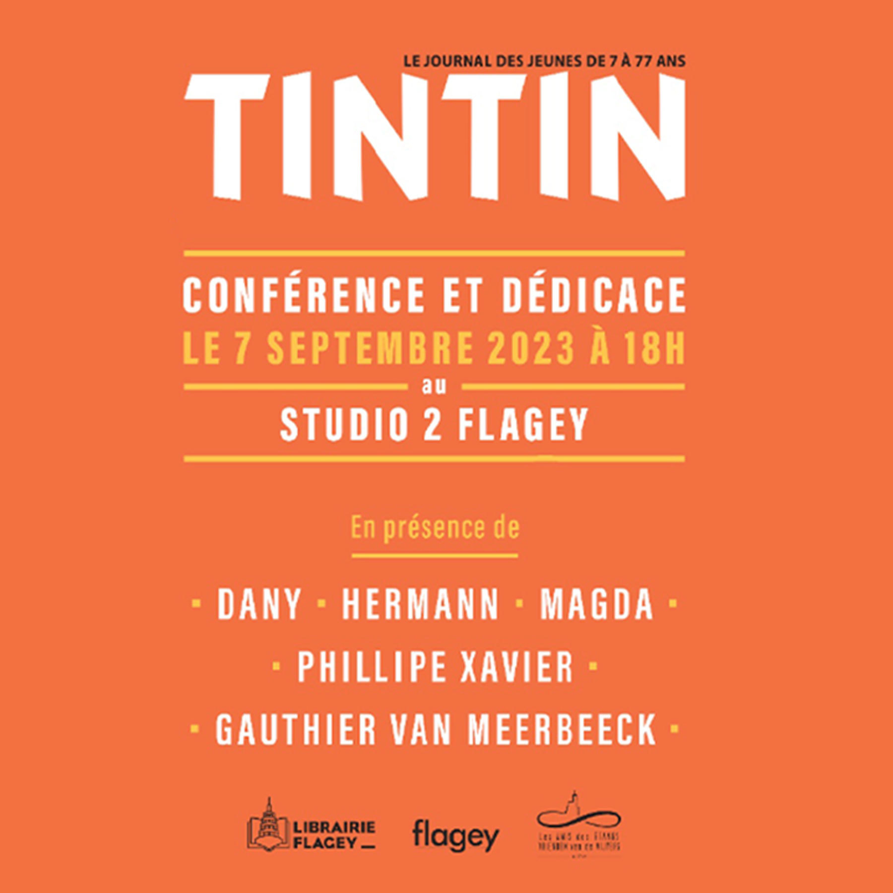 Conférence & Dédicace : Journal Tintin spécial 77ans