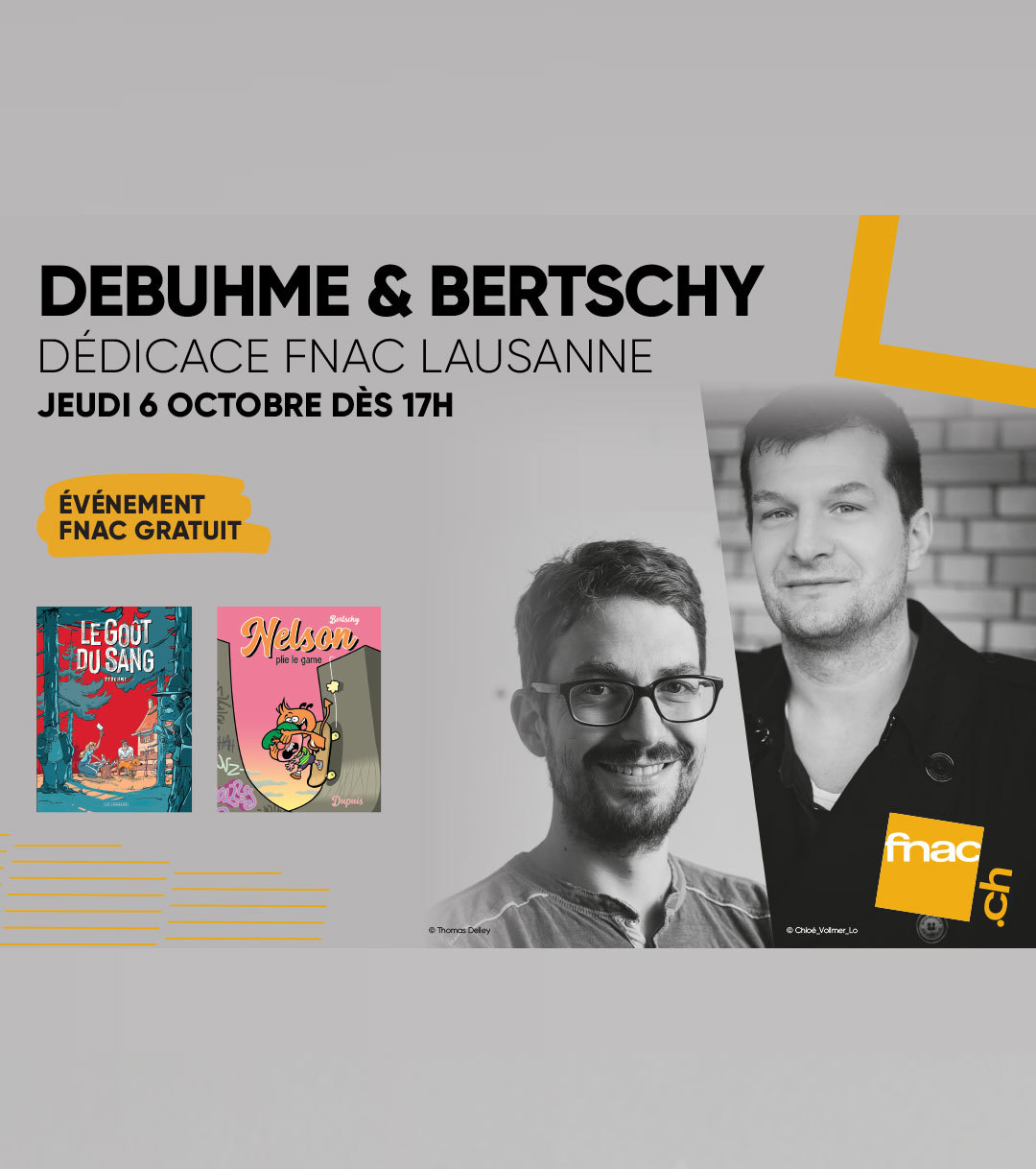 Dédicace : Debuhme (le Goût du Sang) & Bertschy